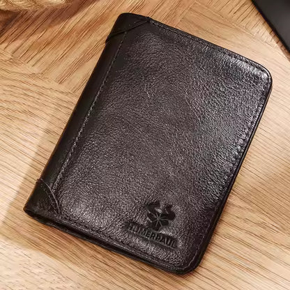 Portefeuille Homme Cuir Véritable avec Blocage RFID - Mince et Luxe
