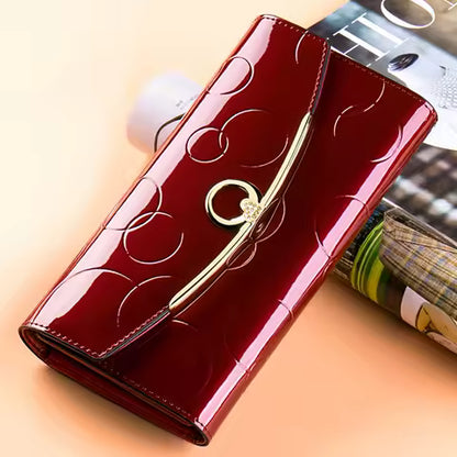 Portefeuille Long Femme RFID : Sac à Main Chic avec Fermeture Éclair et Grande Capacité
