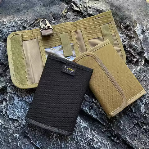 Portefeuille Nylon 3 Volets avec Multiples Fentes pour Cartes - Idéal Sport Outdoor