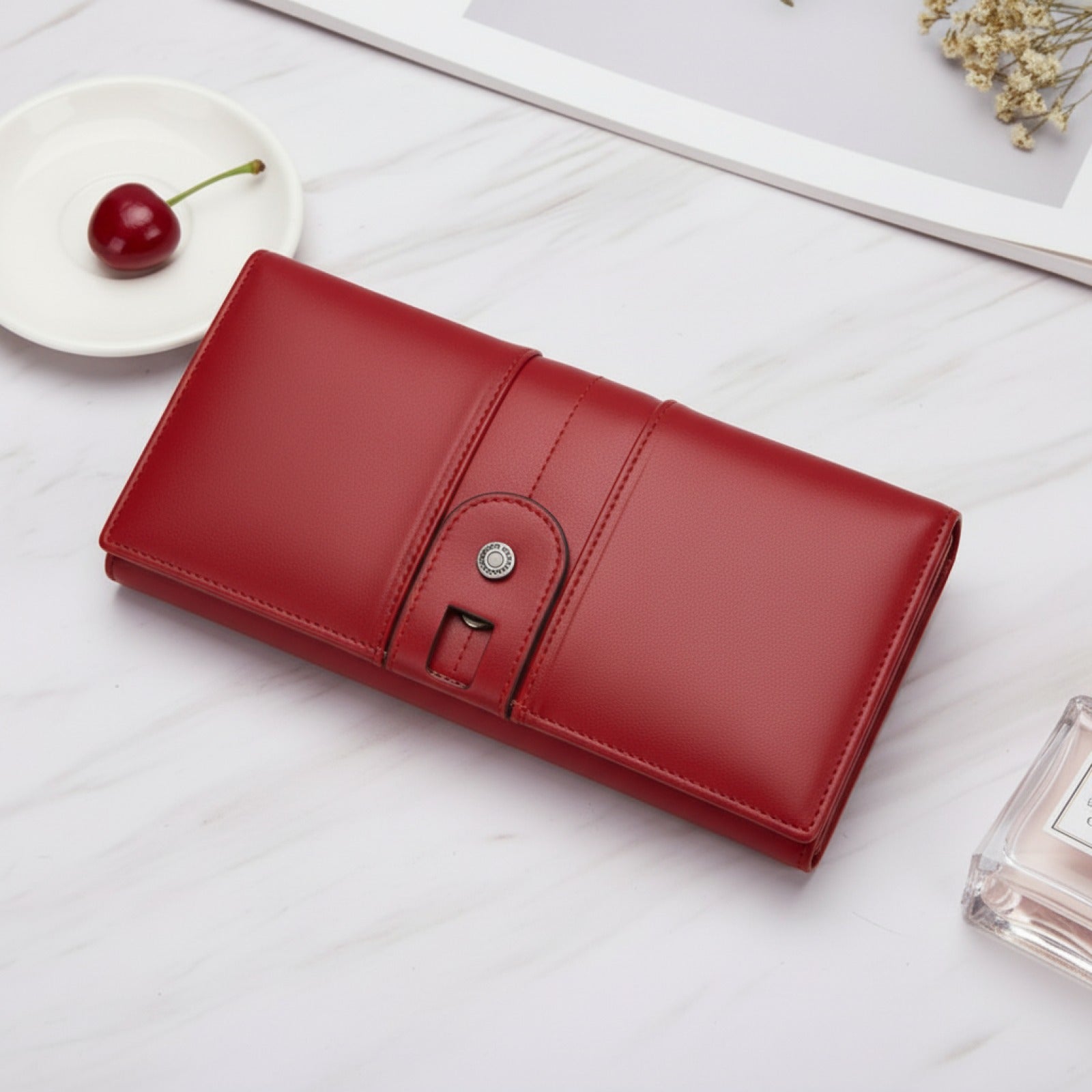Portefeuille Long Femme en Cuir Véritable - Chic et Fonctionnel avec Blocage RFID