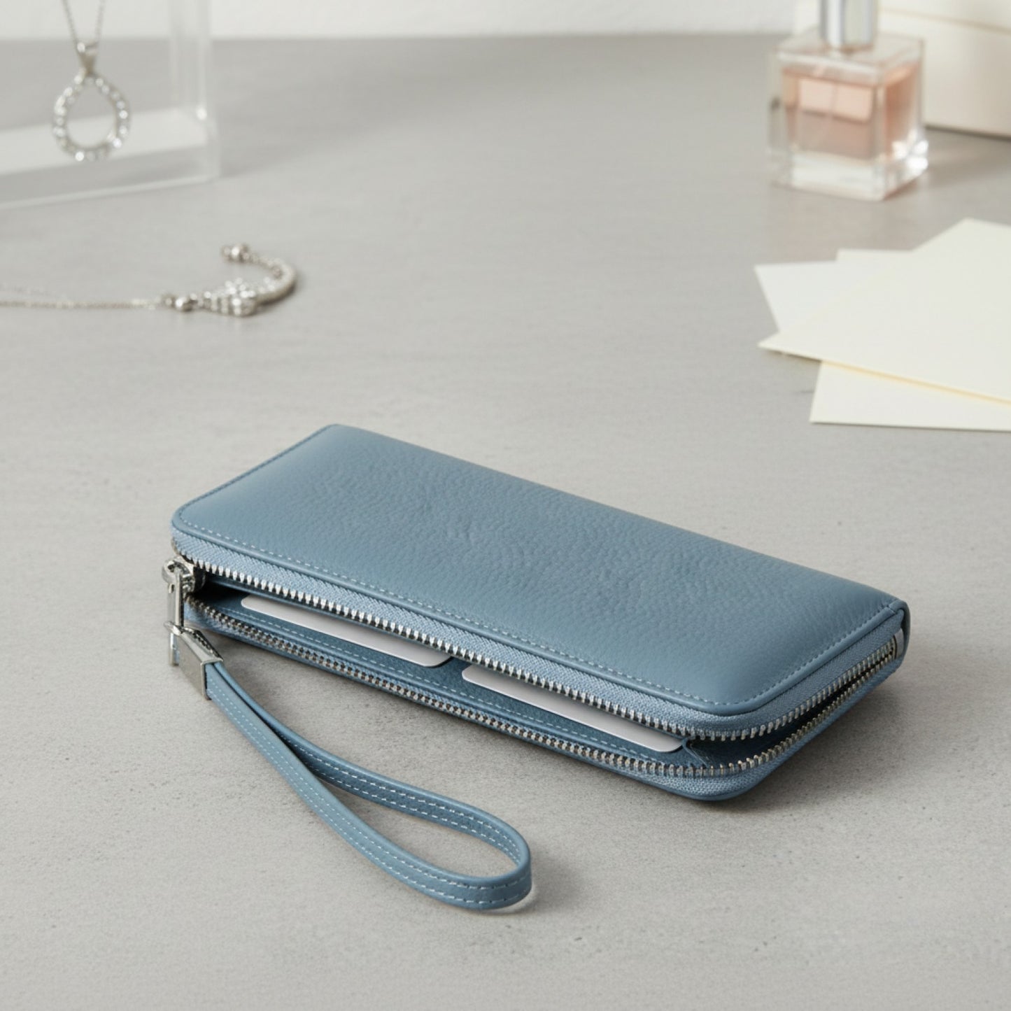 Portefeuille Long en Cuir Véritable pour Femme avec Protection RFID - Design Luxe