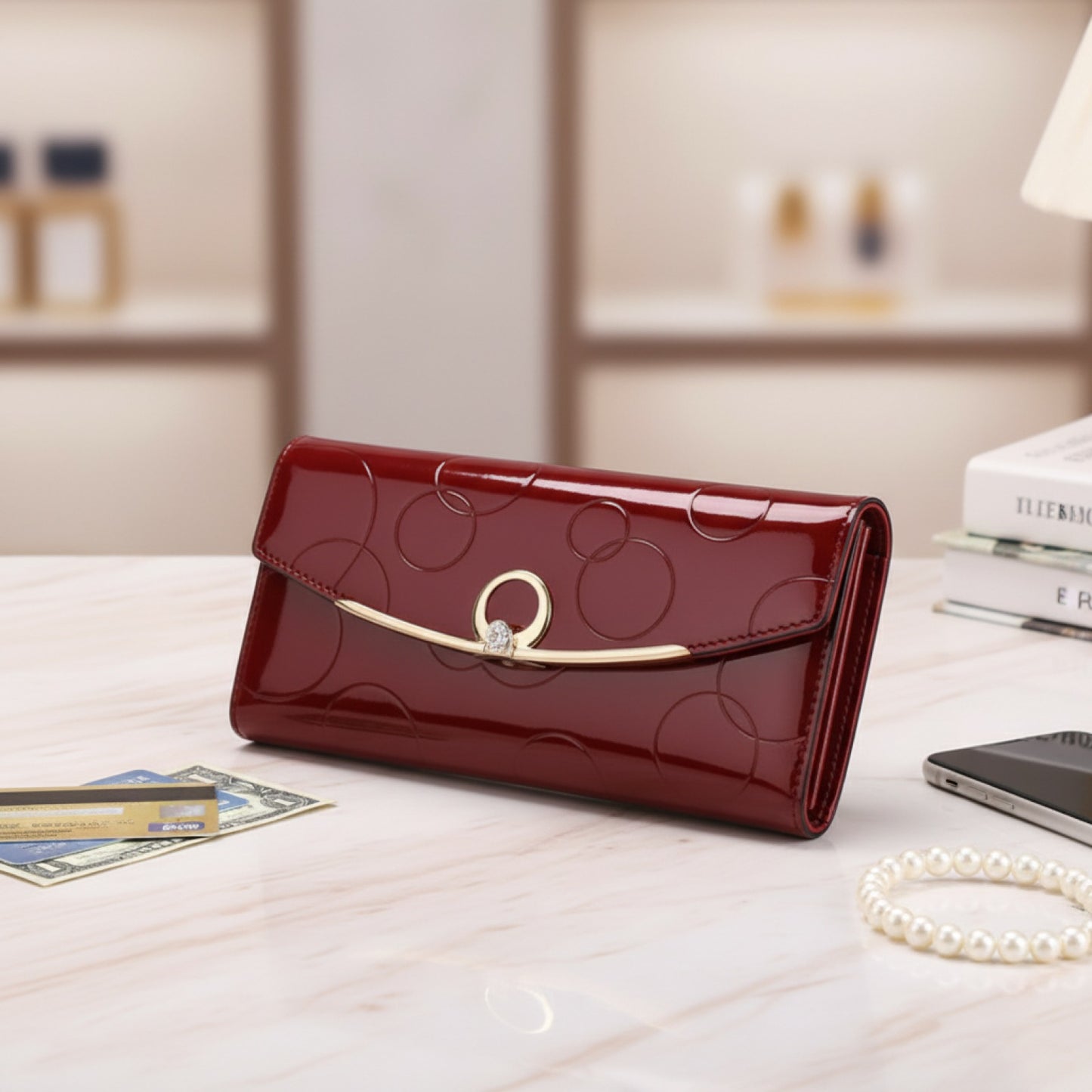 Portefeuille Long Femme RFID : Sac à Main Chic avec Fermeture Éclair et Grande Capacité