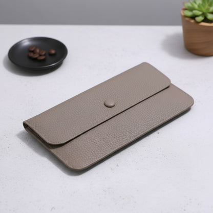 Portefeuille Long en Cuir Véritable pour Femme - Élégant et Pratique