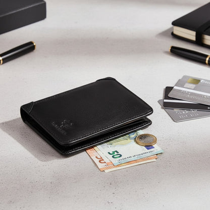 Portefeuille Homme Cuir Véritable avec Blocage RFID - Mince et Luxe