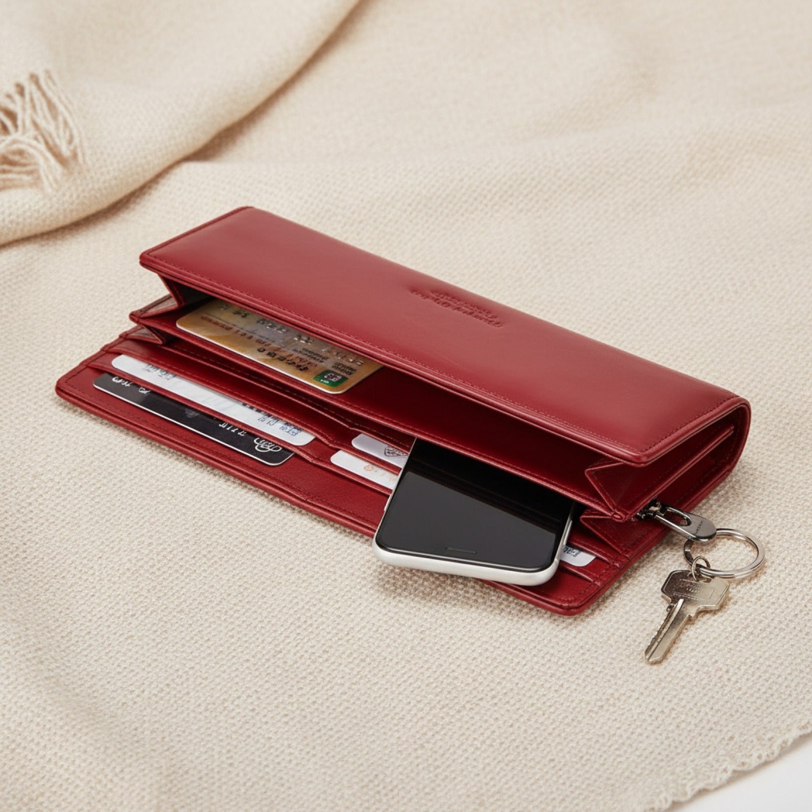 Portefeuille Long Femme en Cuir Véritable avec Blocage RFID - Luxe et Pratique
