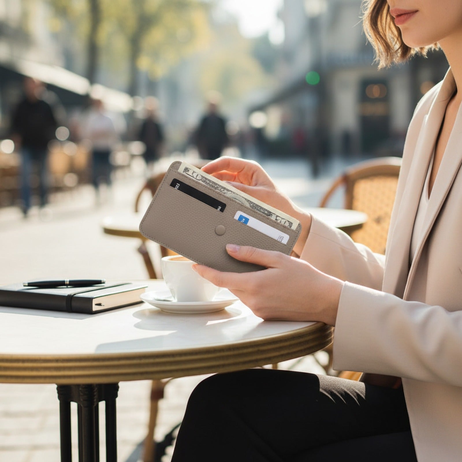 Portefeuille Long en Cuir Véritable pour Femme - Élégant et Pratique