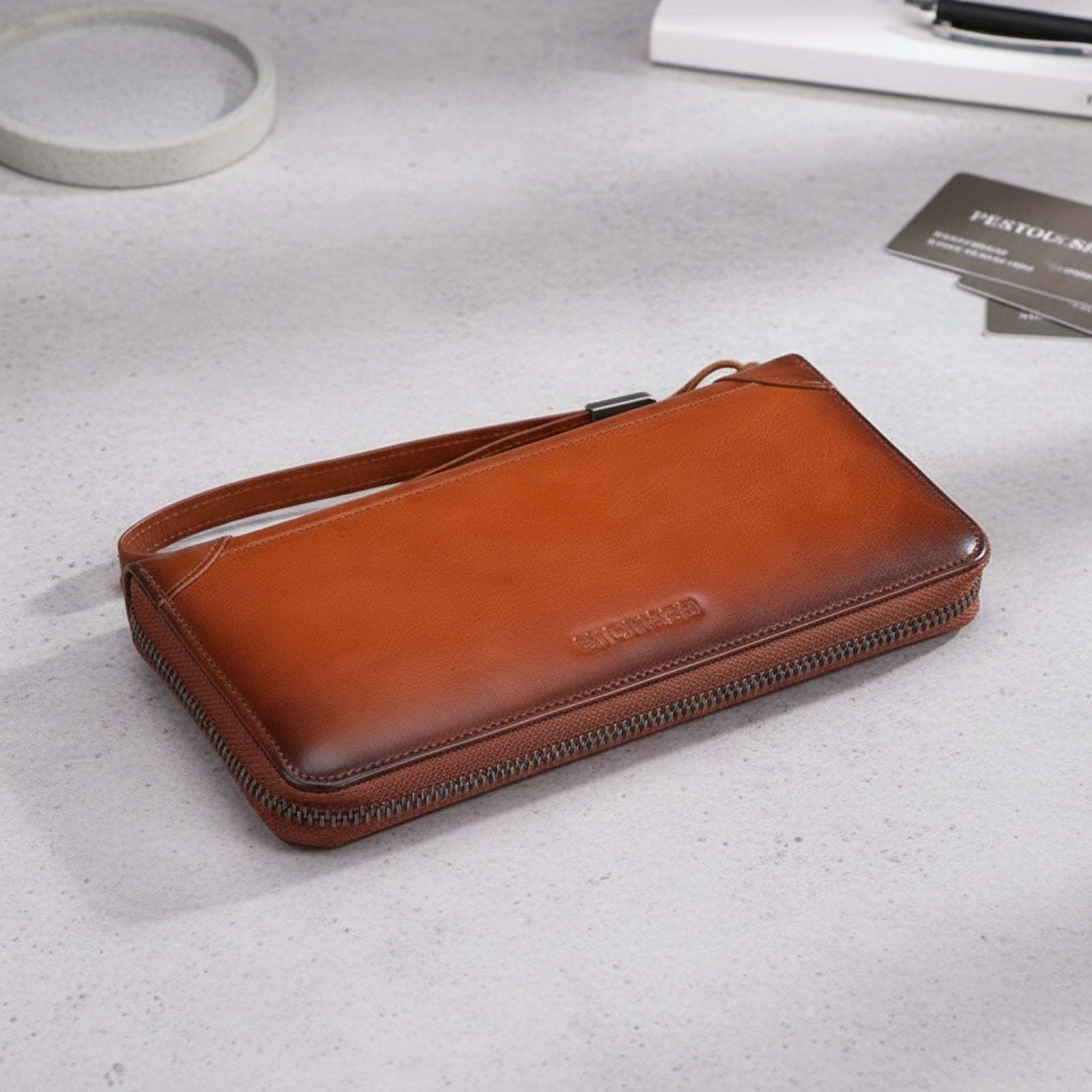 Portefeuille Long en Cuir de Vache Souple pour Homme - Grande Capacité & Design Antivol