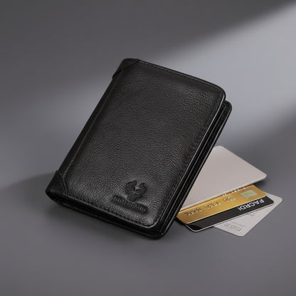 Portefeuille Homme Cuir Véritable avec Blocage RFID - Mince et Luxe