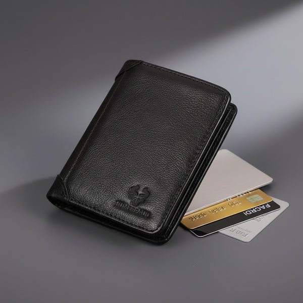 Portefeuille Homme Cuir Véritable avec Blocage RFID - Mince et Luxe