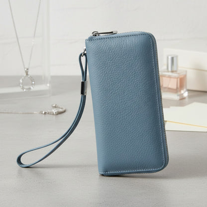 Portefeuille Long en Cuir Véritable pour Femme avec Protection RFID - Design Luxe