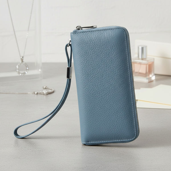 Portefeuille Long en Cuir Véritable pour Femme avec Protection RFID - Design Luxe