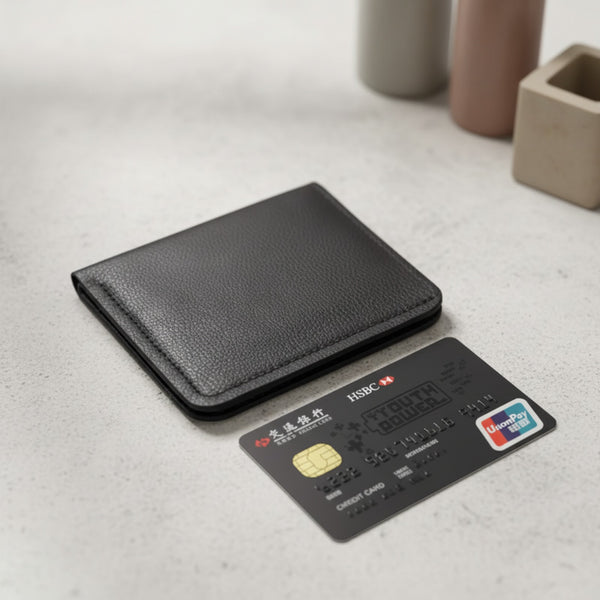 Portefeuille Minimaliste en Cuir Véritable pour Homme - Design Luxe & Fin