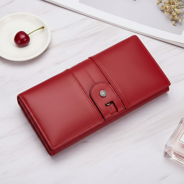 Portefeuille Long Femme en Cuir Véritable - Chic et Fonctionnel avec Blocage RFID